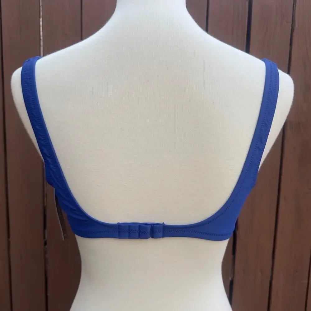 J. Crew | NWT Blue Bathing Suit Bikini Top Size Medium Style BX611